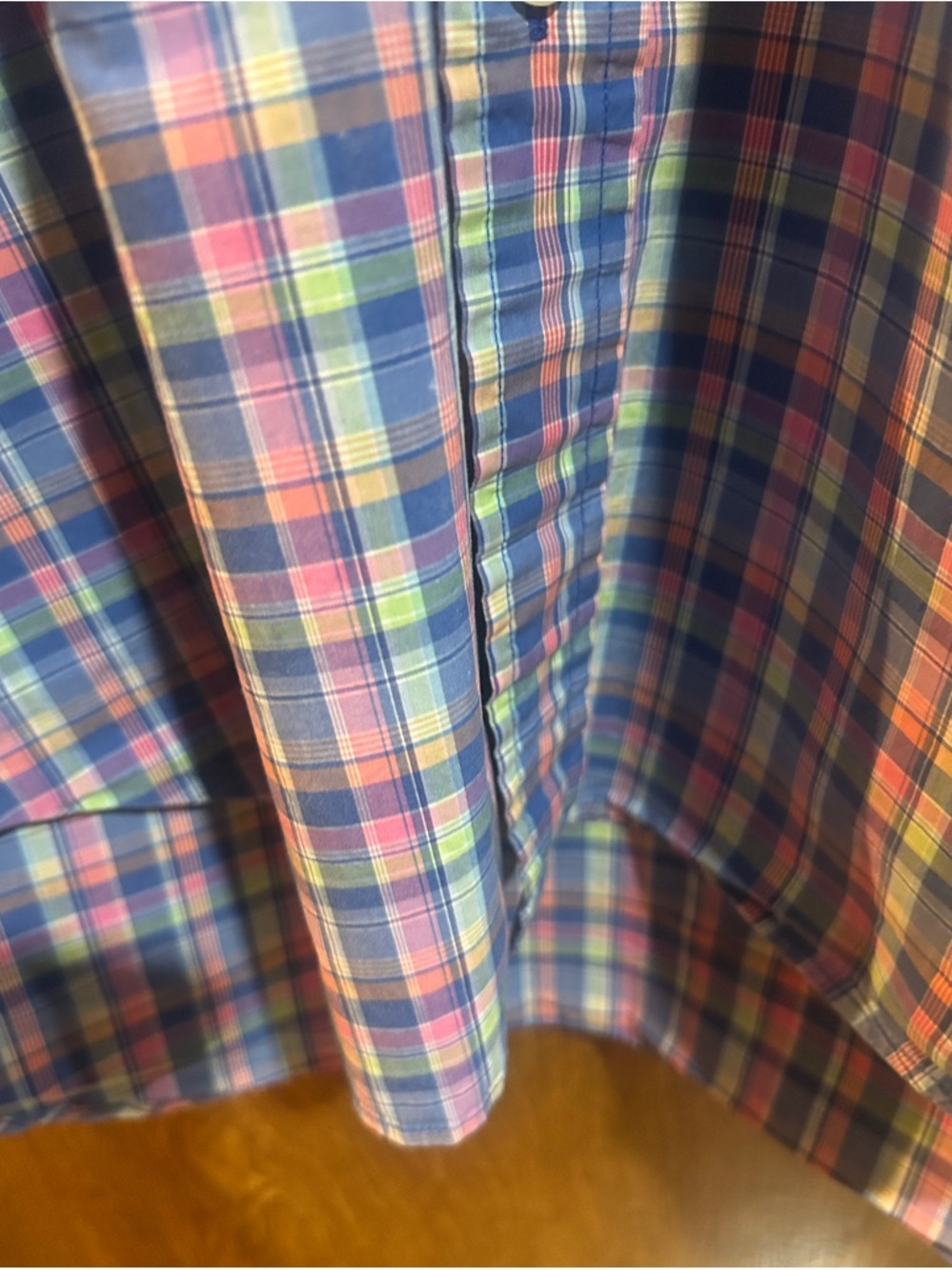 Lauren Ralph Lauren Pink Plaid Oxford Shirt Women’s L – Multicolor Button Down - Picture 8 of 10